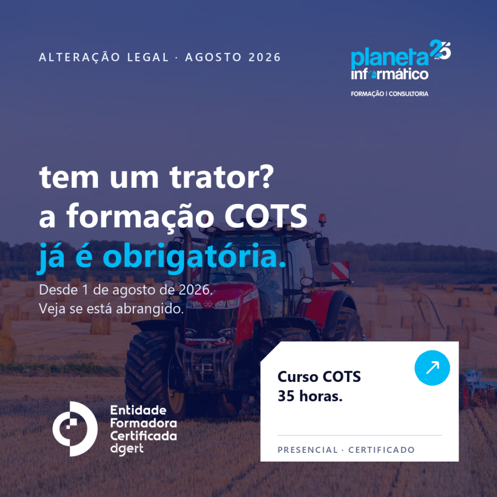 Formação COTS / Tratores - Obrigatória por lei (prazos legais)
