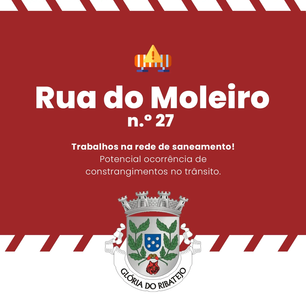 Trabalhos na Rede de Saneamento 15 e 16 Outubro