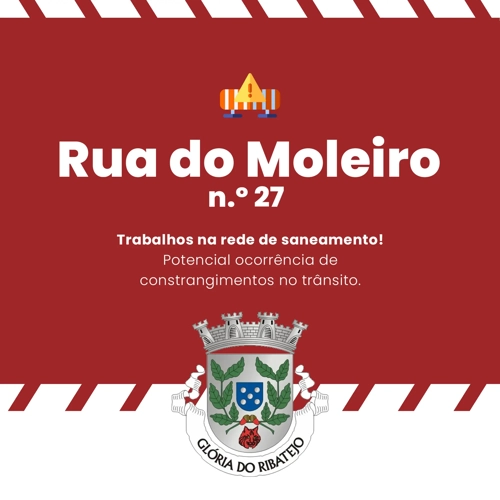 Trabalhos na Rede de Saneamento 15 e 16 Outubro